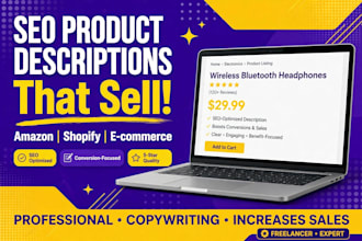 write seo amazon product description and shopify