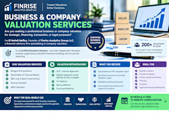 do a certified company, startup and business valuation
