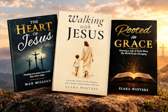 design christian book cover, create space cover design