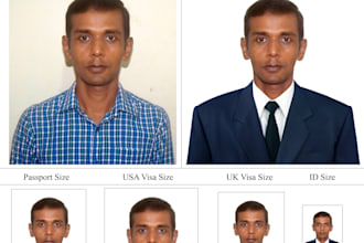 do pure white background 255 passport photo with suit