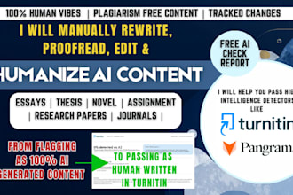 humanize ai content edit proofread rewrite ai content manual urgent humanization