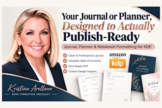 design and format your journal, planner, or notebook for KDP