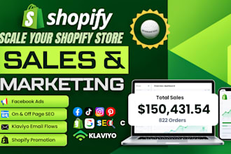 setup and manage facebook ads, shopify store, shopify marketing to boost sales