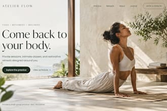 design wix yoga studio website squarespace yoga instructor wellness website