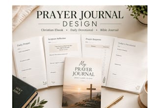 do prayer journal design, christian ebook formatting, daily devotional journal