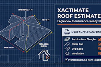 write an xactimate roof replacement estimate from your eagle view report