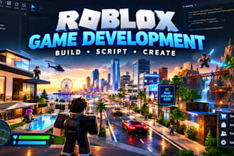 create, build and script a professional roblox game of choice