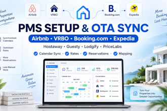 setup hostaway guesty lodgify pms and sync airbnb vrbo booking com