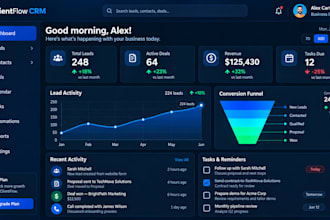 build a custom CRM dashboard and sales workflow