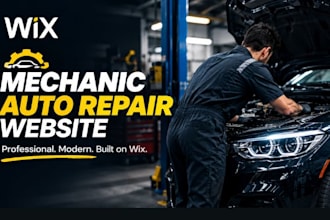 design wix auto repair website for mechanic garage  automotive service