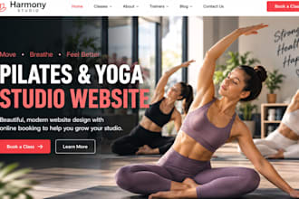 design wix pilates yoga fitness website wix wellness booking website