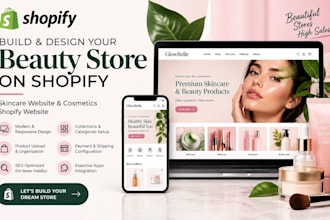 build shopify beauty store design skincare website and cosmetics shopify website