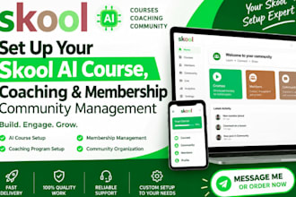 upload and organize your skool course, classroom and content management