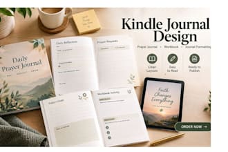 design kindle journal, journal formatting, prayer journal design workbook design