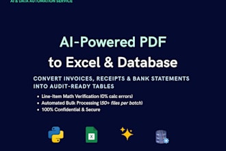 convert messy bank statements and invoices to excel with reconciliation