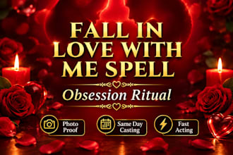 cast fall in love with me spell, obsession ritual, ex back magic to me