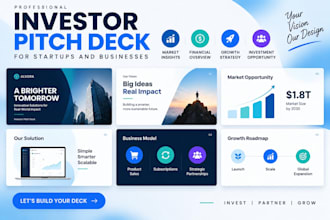 design an investor pitch deck for startups and businesses