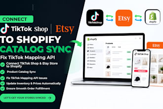 connect tiktok shop etsy store to shopify catalog sync, fix tiktok mapping api