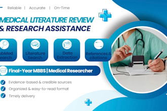 conduct medical literature review and research assistance