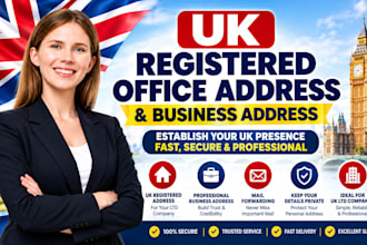 provide UK registered office and business address with mail forwarding