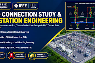 do grid connection study substation engineering transmission line design boq