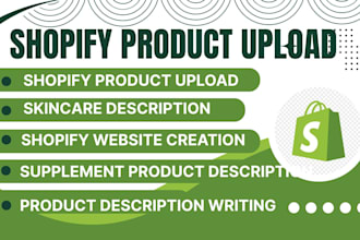 do product upload, product description writing for supplement, skincare tool