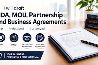 draft nda, mou, partnership and business agreements