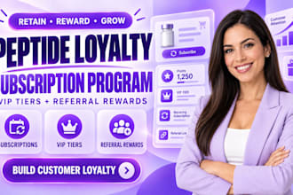 build peptide subscription loyalty program vip loyalty tiers referral rewards