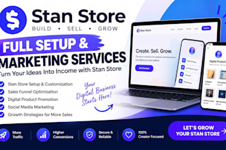 do stan store marketing, sales funnel,digital product promotion and stan store