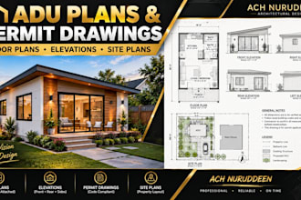 create adu plans, garage conversion plans, permit drawings and site plans