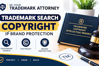 be your trademark attorney for trademark search, copyright IP brand protection