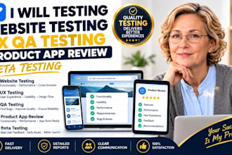 app testing website testing UX review QA testing product app review beta testing
