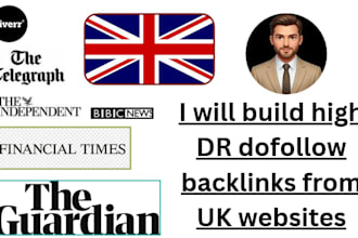 build high DR dofollow backlinks from UK website