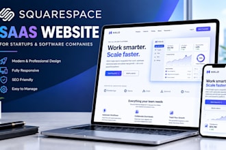 build squarespace ai saas website ai startup website custom squarespace website