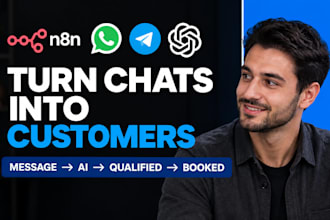 setup n8n ai chatbot whatsapp telegram openai CRM workflow automation API