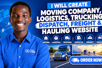 create moving company, logistics, trucking, dispatch, freight, hauling website