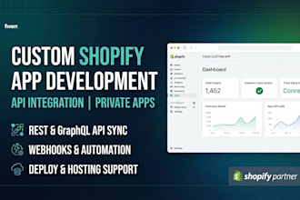 develop a custom shopify app, private app