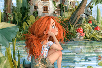 watercolor children book illustrations and children book illustration