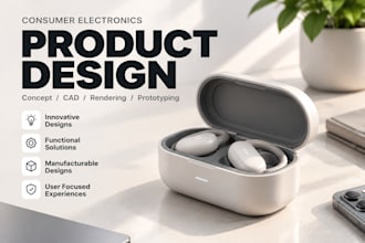 design portable consumer electronics accessories with 3d cad and rendering