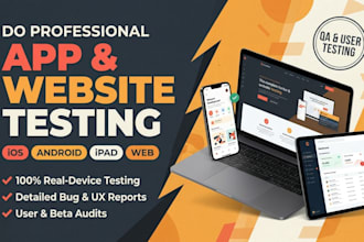 do app testing, website testing, and QA on ipad, iphone, and android