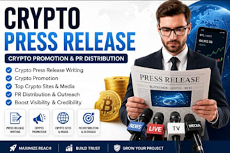 write and distribute crypto press release, blockchain PR and web3