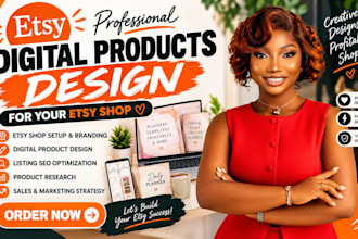 design etsy digital product etsy shop setup etsy seo listing etsy store setup
