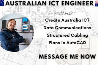 create australia ict data communications structured cabling plans in autocad