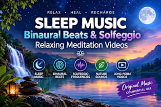 create sleep music, binaural beats and relaxing meditation videos