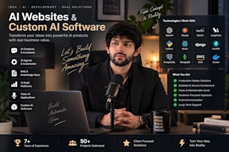 build ai websites, ai web apps and custom ai software