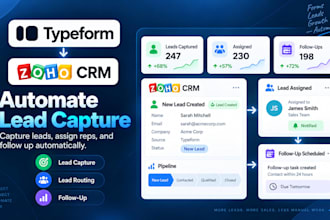 integrate typeform zoho CRM automate lead capture workflows for businesses