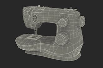 design 3d cad sewing machine product ready for manufacturing