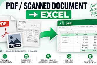 convert PDF and scanned documents to excel accurately