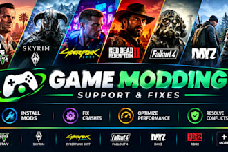 fix install optimize cyberpunk 2077 gta 5 bg3 skyrim fallout 4 mods dayz mod