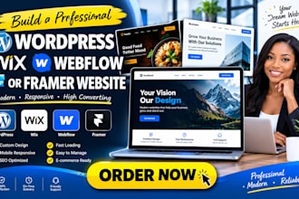build a professional wordpress wix webflow or framer website